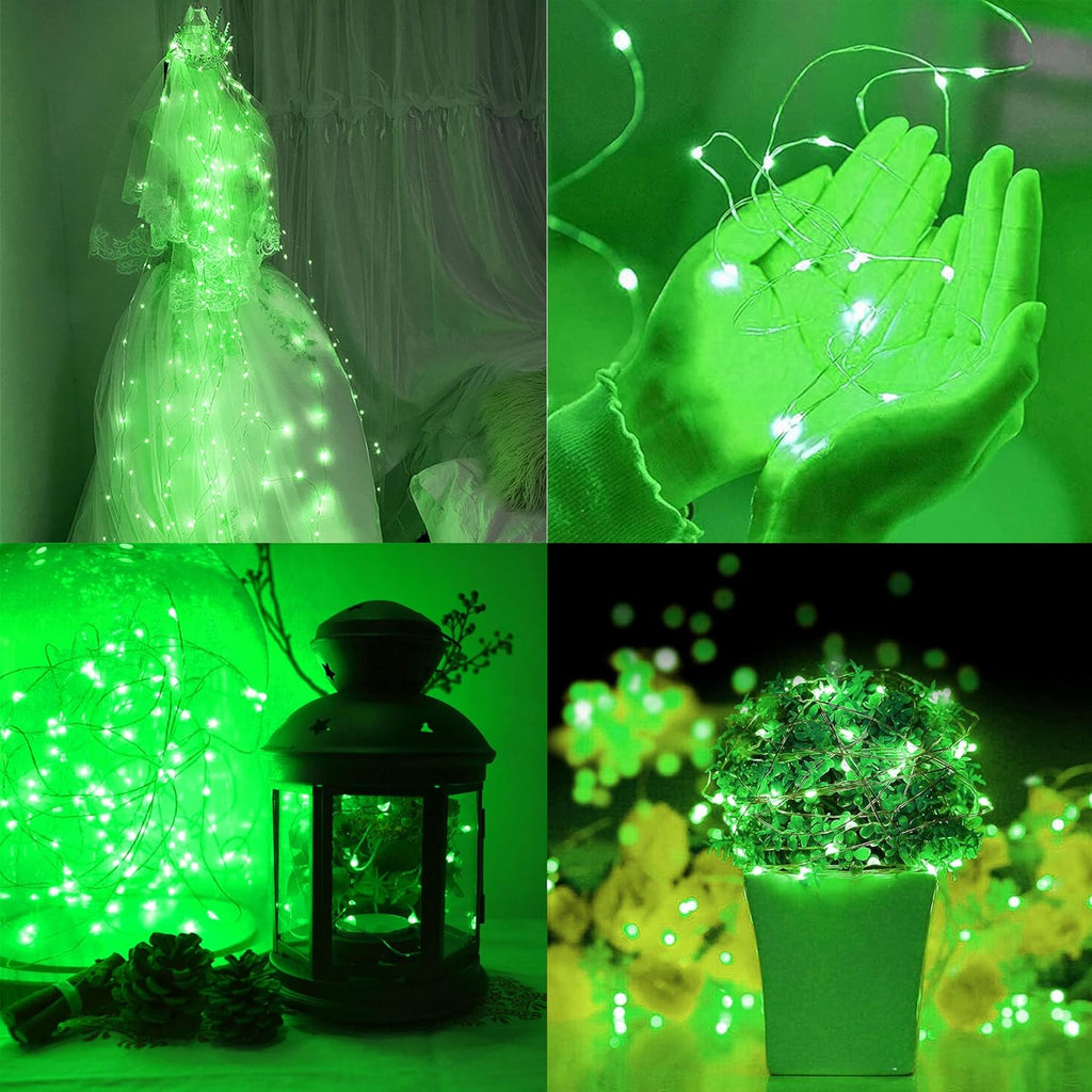 Skiennix 6 Pack Fairy Lights - 7ft Battery Operated Waterproof Silver Wire LED String Lights for DIY Wedding Décor & Party Centerpieces
