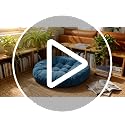 35-Inch Extra Large Round Floor Pillow, Thick Corduroy Meditation Cushion