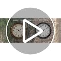 13-Inch Waterproof Outdoor Wall Clock with Thermometer & Hygrometer