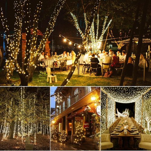 Dailyart 200 LED Fairy Lights - Remote Control, 10Ft Warm White String Lights for Bedroom & Party Decor