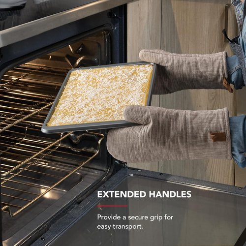 KitchenAid Premium Baking Sheet - Nonstick Aluminized Steel | 10x15 Inch, Contour Silver (Pack of 6)