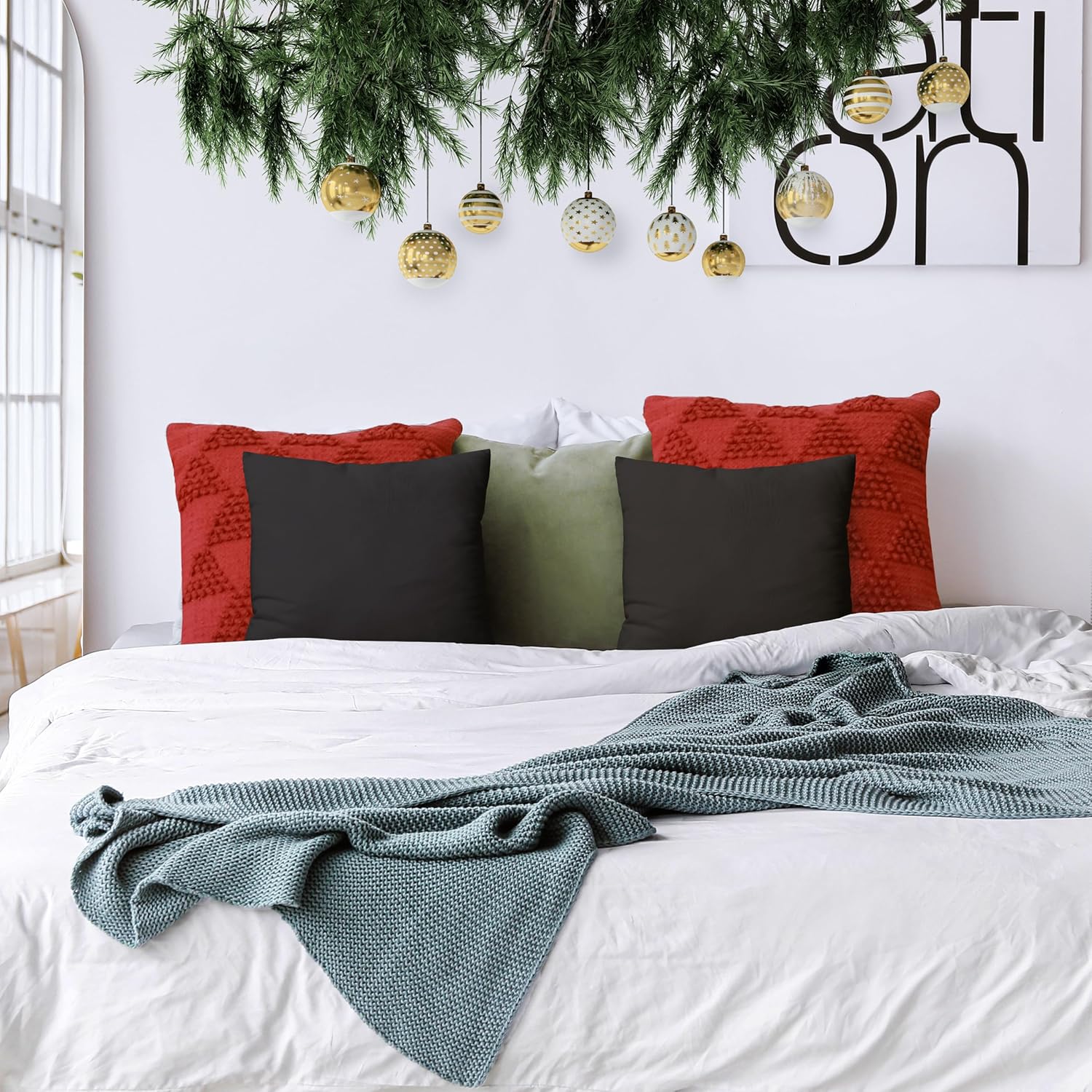 Utopia Bedding 18x18 Pillow Inserts - Set of 2 Black Decorative Throw Pillows for Sofa & Couch - Soft & Fluffy Cushions