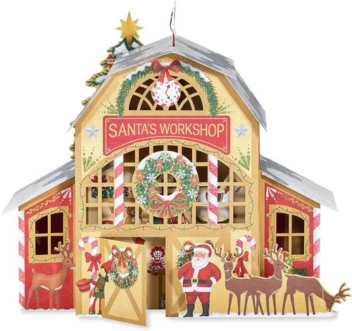 American Greetings Christmas Decoration - Magic Moments Santa's Workshop | Festive Holiday Decor