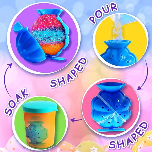 FunKidz Bouncy Ball Kit - Colorful Magic Ball-Making Activity for Kids | 12 Individual Bottles, Ages 6+