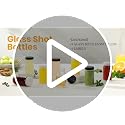 LANDNEOO 9 Pack 2oz Glass Shot Bottles with Black Lids & Labels – Travel-Friendly, Leakproof, Reusable Small Jars