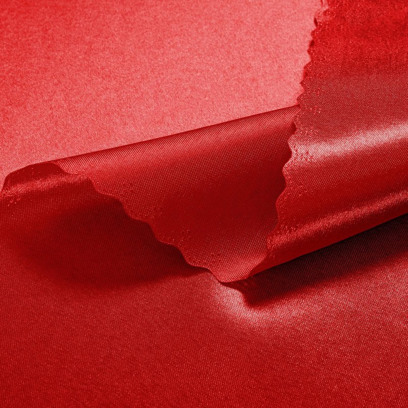 VACVELT 24 Pack Red Satin Napkins, 17x17 Inch Scalloped Elegant Dinner Napkins for Wedding, Restaurant, Banquet, Graduation Party