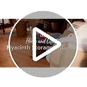 17-Inch Round Woven Water Hyacinth Storage Ottoman with Lid and Wooden Legs