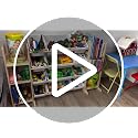 Kids Toy Storage Organizer Shelf with Bookshelf & 12 Bins, 52.3" W