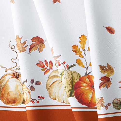Oval Fall Tablecloth Autumn Pumpkin Table Cloths Thanksgiving Oval Tablecloth Waterproof,Anti-Wrinkle,Easy To Wash,Reusable Polyester Table Cover For Thanksgiving & Fall Decorations 60x84 Inch
