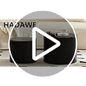 Round Nesting Coffee Table Set with Hidden Storage, Fluted Wood Accent Tables