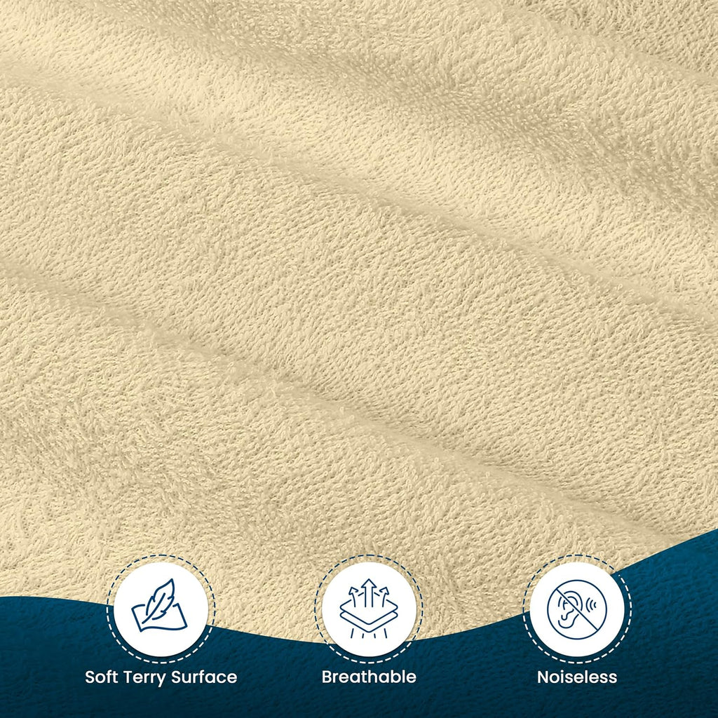 Utopia Bedding Twin Size Waterproof Mattress Protector - Soft Terry Cover with Deep Pockets (Beige)
