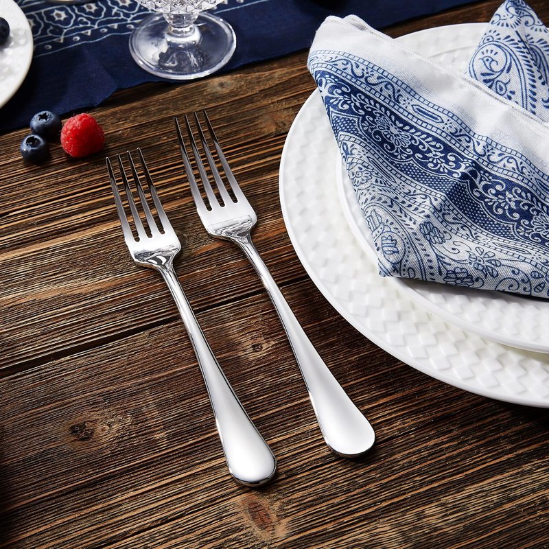 KEAWELL Premium Verona 20-Piece Silverware Set for 4, Heavy Duty – 18/10 Stainless Steel, Brilliant Mirror Finish, Smooth Edges, Dishwasher Safe (20, Silver)
