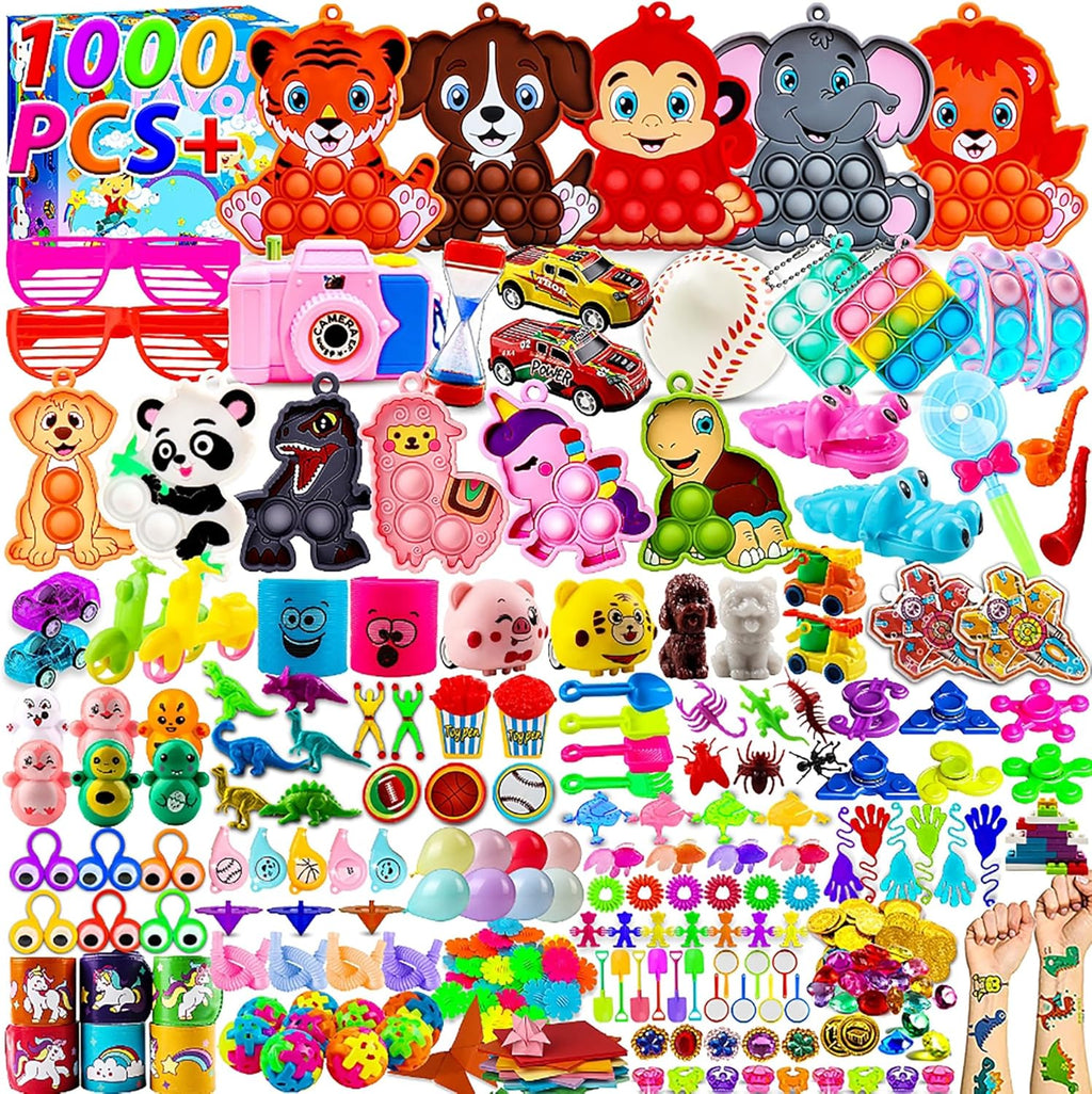 Skiennix 1000 PCS Fidget Toys Bulk - Perfect Party Favors & Classroom Prizes for Kids