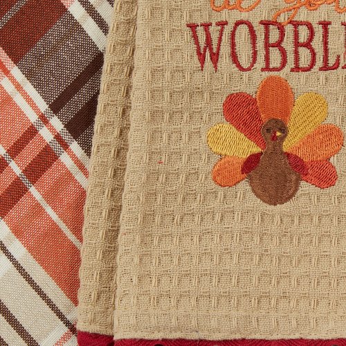 DII Pumpkin Spice Fall Kitchen Towels Collection Durable Cotton Cloth, Decorative and Absorbent, Dish Towel Scarf, 4x70, Leftovers