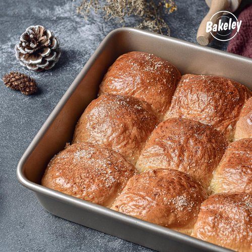 Champagne Gold Nonstick Rectangle Cake Pan - 9 x 13 Inch Deep Dish for Baking, Roasting & More