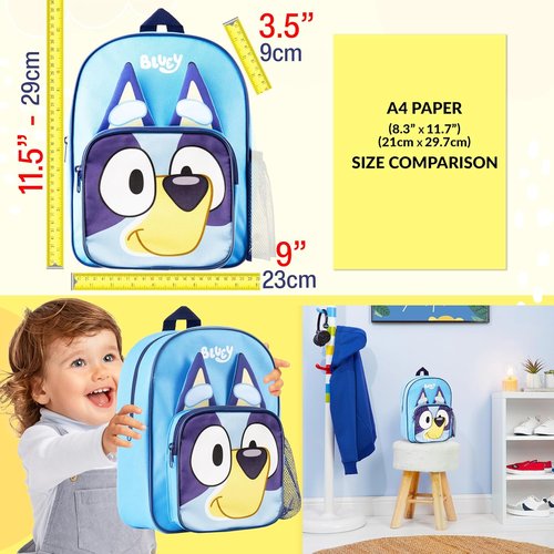 Bluey Mini Backpack - Kids' Travel Bag with Adjustable Straps | 11.5x9 in, Perfect for Picnics & Gifts