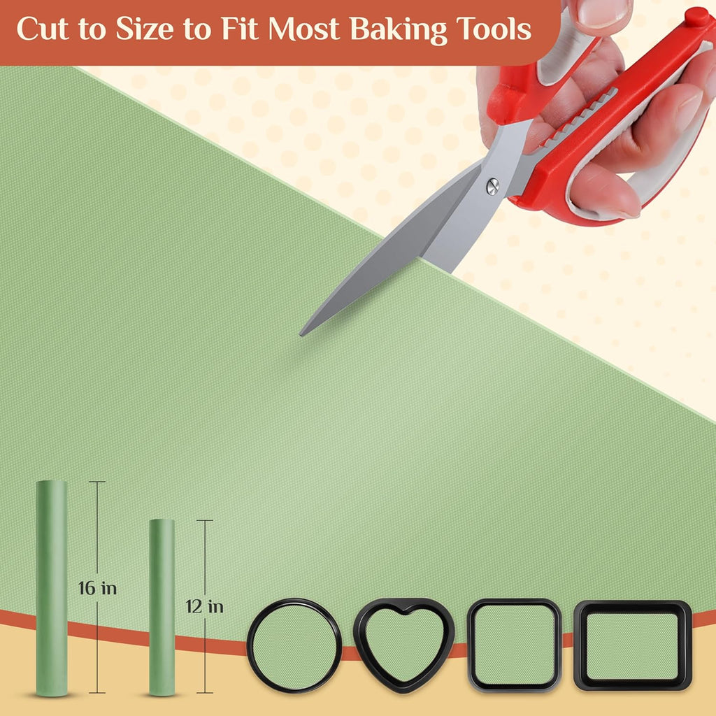 Silicone Baking Mat - Non-Stick Reusable Dough & Pastry Sheet | 12 IN x 6 FT for Air Fryer & Oven