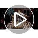 Musical Christmas Carriage Snow Globe Lantern with LED Light & Glitter