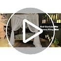 4 Corner Post Canopy Bed Curtains for King & Queen Beds, Soft White