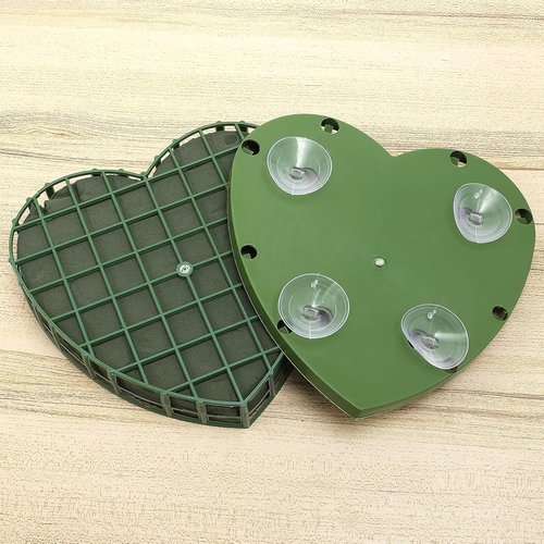 Lurrose Heart Shaped Floral Foam - Ideal for Fresh Flower Arrangements & Wedding Decor