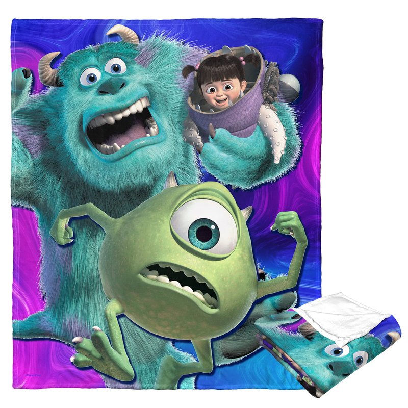 Northwest Monsters Inc Silk Touch Throw Blanket, 50" x 60", Monster Run