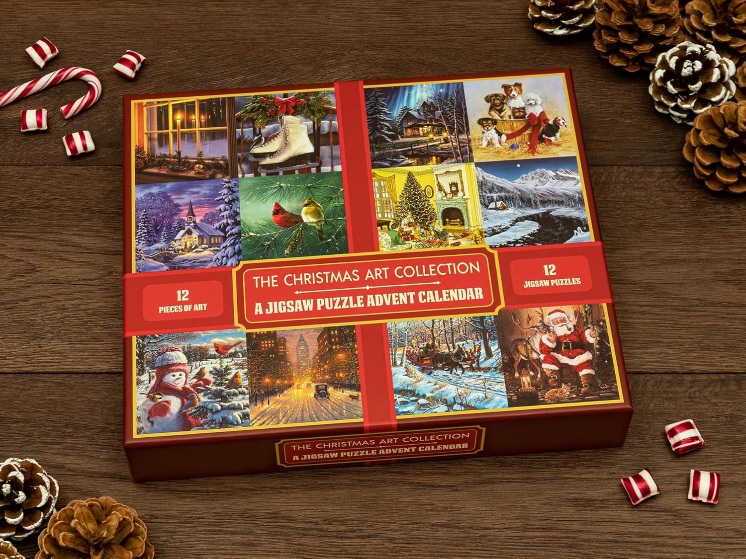 Unique Jigsaw Puzzle Advent Calendar 2025 - 12 Festive 100-Piece Puzzles for Holiday Countdown