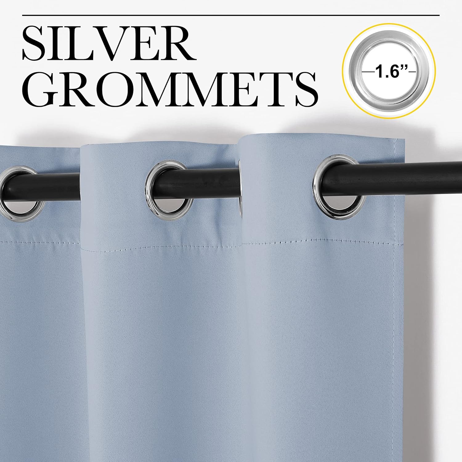NICETOWN Vintage Blue Blackout Curtains - Thermal Insulated Drapes for Large Windows | 102" Length, 2 Panels, 55" Wide