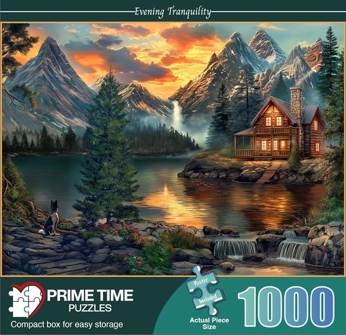 Mountain Cabin Jigsaw Puzzle by Ravensburger | 1000 Pieces - Perfect for Game Nights - 20x27 Inches