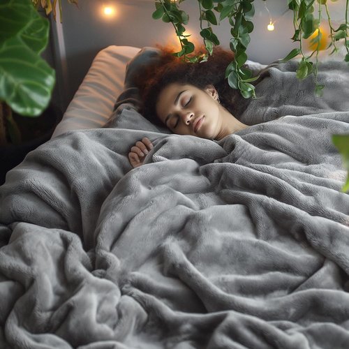 Bedsure Fleece Bed Blanket - Soft & Cozy Queen Size in Grey | 90x90 Inches for Ultimate Comfort