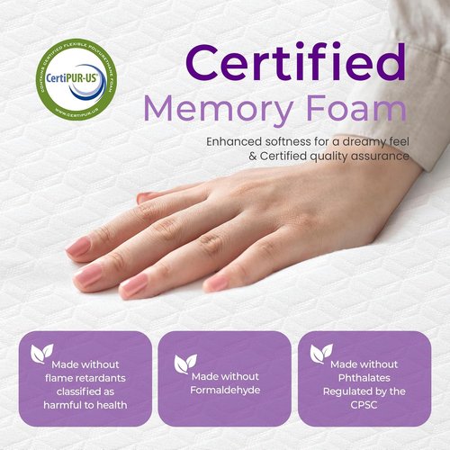 GAESTE Twin Cooling Memory Mattress - Medium Firm CertiPUR-US Certified Foam for Pressure Relief | 6 Inch, Fiberglass Free