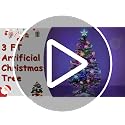 3ft Pre-Lit Fiber Optic Christmas Tree with Multi-Color LED Lights & Star