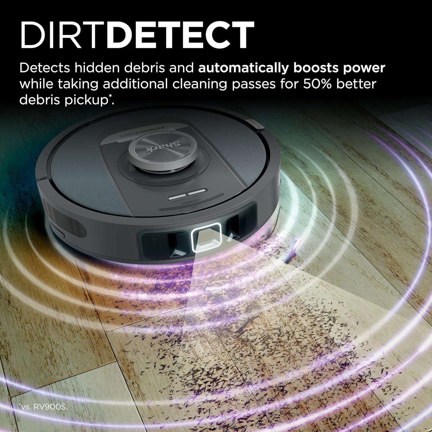 Shark PowerDetect Self-Empty Robot Vacuum - NeverStuck Technology, Auto Deep-Clean Carpets & Hard Floors, XL 60-Day Capacity, Black