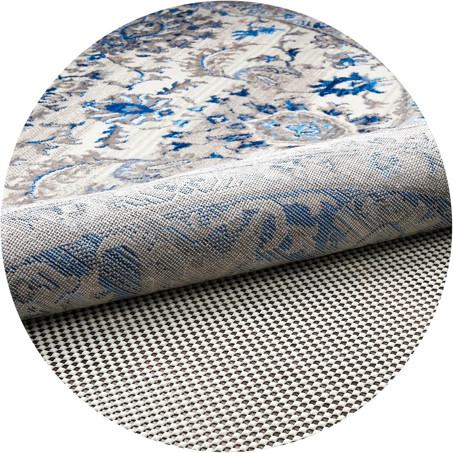 Veken Round Rug Pad Gripper - 4 Ft Size for Hardwood Floors | Non-Slip & Durable Design