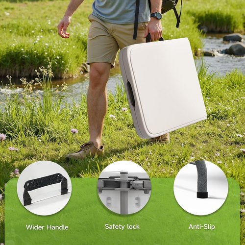 Folding Table - Heavy Duty 330LBS Capacity | Sturdy & Foldable Design for Camping, Parties & More