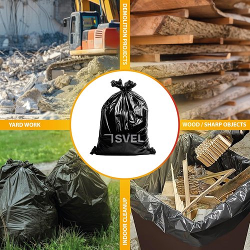 Heavy Duty Contractor Bags by [Brand Name] | 42 Gallon, 2 Mil Thick Trash Bags for Outdoor & Commercial Use