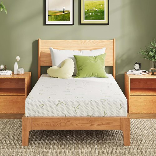 EGOHOME 5-Inch Twin Mattress - Cooling Green Tea Gel Memory Foam for Pressure Relief | CertiPUR-US Certified