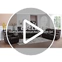 3-Seat Faux Leather Manual Reclining Sofa with Drop-Down Table and Cup Holders