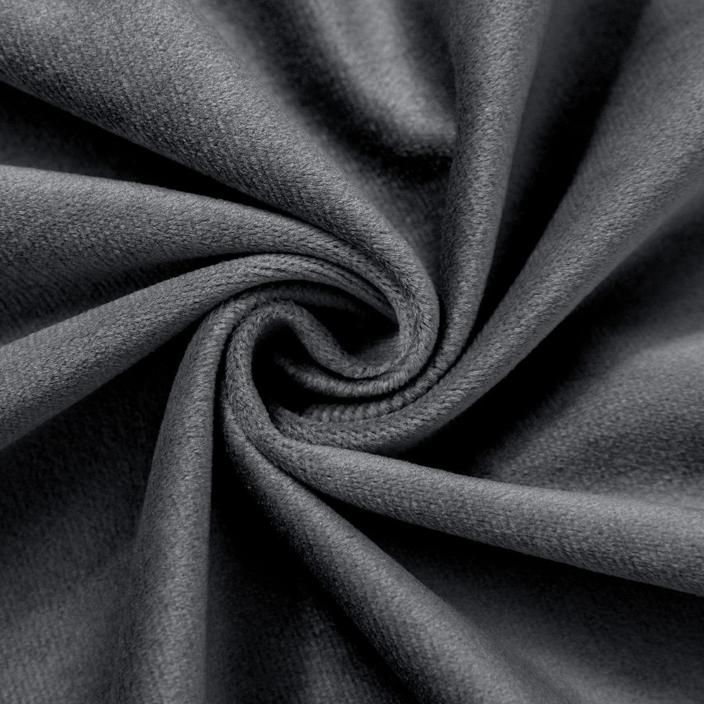 VANASEE Dark Grey Velvet Curtains for Bedroom 96 inches Long- Blackout Curtains Room Darkening Drapes Window Treatment for Living Room with Grommet, 2 Panels(W52 x L96 Inch, Dark Grey)