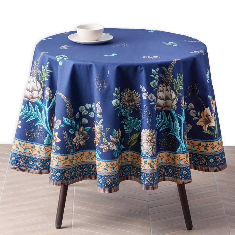 Maison d' Hermine Premium Table Cloth Rectangle Table 100% Combed Cotton 140 x 70 Inches Tablecloth Reusable Decorative for Dining Room, Farmhouse, Home, Party, Festive & Wedding - Artichoke