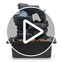 Indoor Tabletop Waterfall Fountain with LED Lights & Rolling Ball Decor