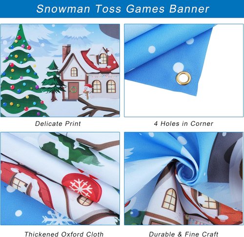 Elcoho Snow Toss Games Set - 22 Pieces with Balls & Drawstring Bag for Indoor/Outdoor Winter Fun