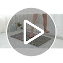 H.VERSAILTEX Navy Blue Chenille Bath Rug 17" x 24" Non-Slip Absorbent Mat