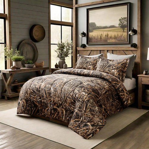 VISI-ONE Realtree Max-5 Camo King 3 Piece Comforter Set – All Season Lightweight Microfiber Bedding, Farmhouse Rustic Décor, Unisex Style for Mancave, Cabin, Lodge, Camping, Outdoor & Modern Spaces