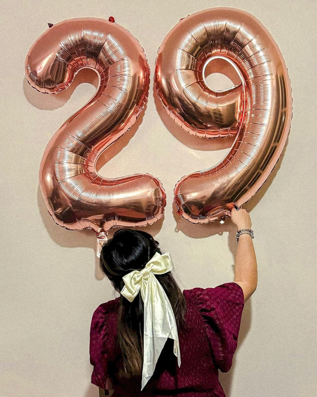 Rose Gold Number 19 Balloon - 40 Inch 19th Birthday Decoration for Men & Women