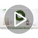 22-Inch Artificial Boxwood Wreath for Front Door - All Season Greenery