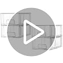 Clear Stackable Storage Drawers with Dividers 4-Pack