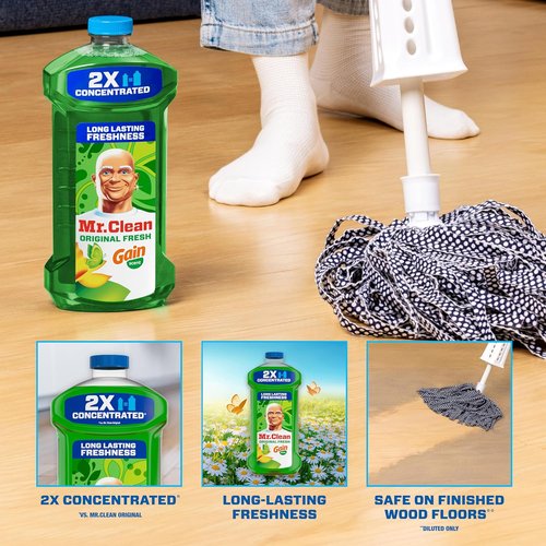 Mr. Clean All Purpose Cleaner - Multi-Surface Cleaning Liquid for Home, 41oz | Ideal for Mopping & Scrubbing