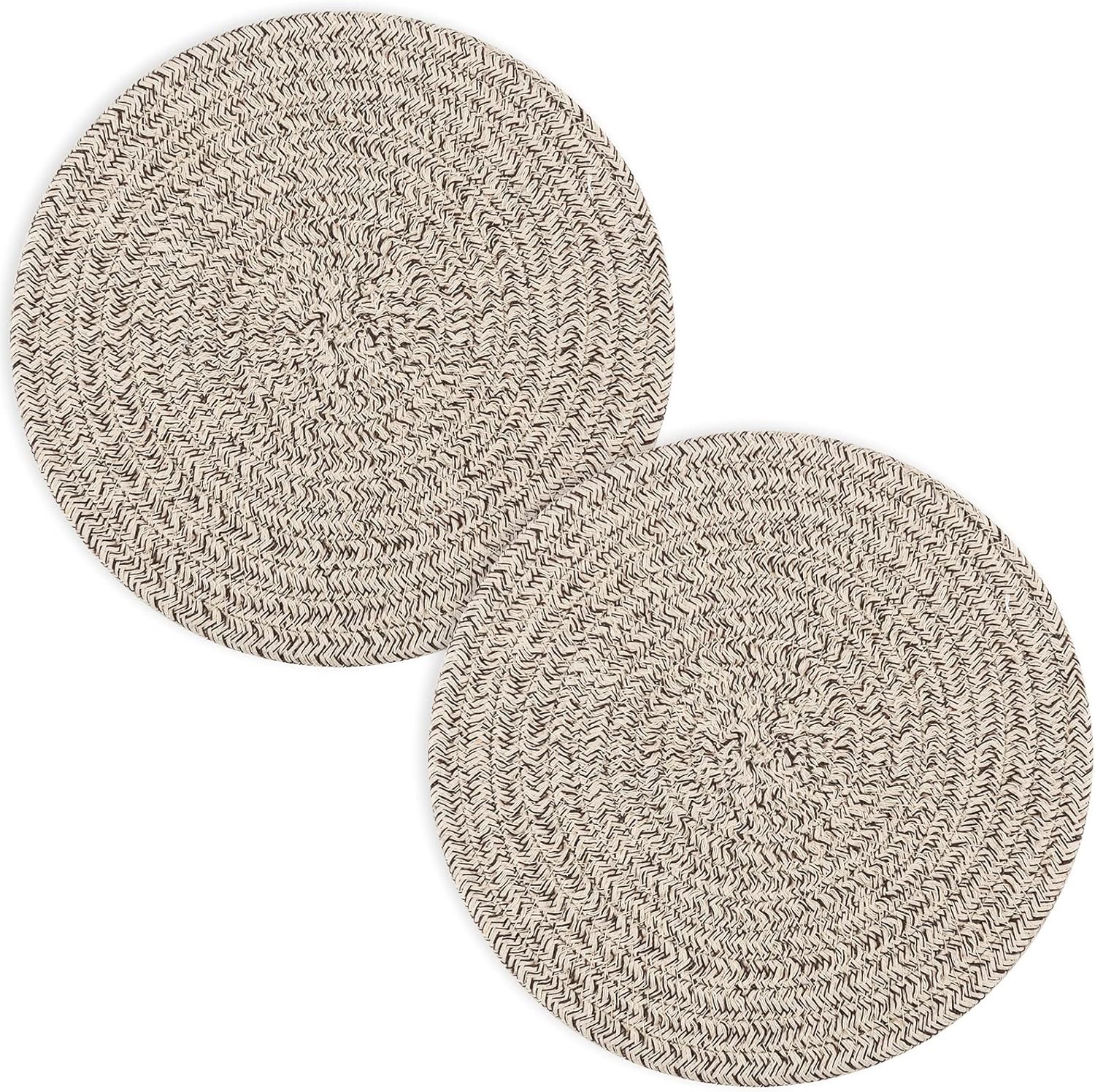 Trivets | Heat Resistant Hot Pads - 8-Inch Pot Holders Set of 5 for Kitchen Counter Protection - Brown