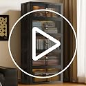 Stackable Storage Bins 5-Pack Cabinet with Lids and Open-Front Access