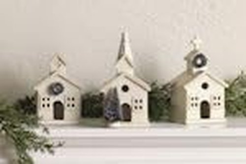 Mud Pie Large Christmas Church Sitter - Festive Holiday Decor for Home | Charming Design